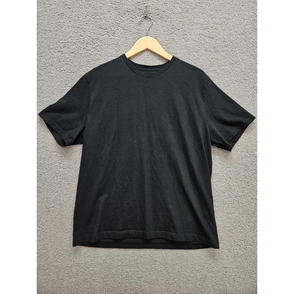Banana Republic Signature Midweight Tee Large Black Organic Cotton Minimalist
